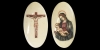 Painted Casket Mount Pair Painted Casket Mount Pair