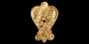 Gold Plaque with Flower and Scroll Design Gold Plaque with Flower and Scroll Design