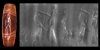 Achaemenid Cylinder Seal with Crowned Persian king Achaemenid Cylinder Seal with Crowned Persian king