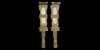 Large Bone-Inlaid Hasp Pair Large Bone-Inlaid Hasp Pair