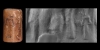 Cylinder Seal with Worship Scene Cylinder Seal with Worship Scene