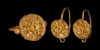 Gold Ring and Earring Set with Rosettes Gold Ring and Earring Set with Rosettes