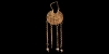 Gold Crescent Earring with Drops Gold Crescent Earring with Drops