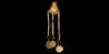 Gold Pendant with Gold Chain Drops Gold Pendant with Gold Chain Drops