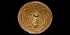 Sogdian Gold Vessel Lid with Warrior Heads Sogdian Gold Vessel Lid with Warrior Heads