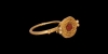 Gold Ring with Cage Bezel Gold Ring with Cage Bezel