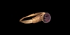 Gold Ring with Garnet Turret Gold Ring with Garnet Turret