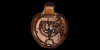 Amber Glass Menorah Pendant Amber Glass Menorah Pendant