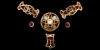 Gold and Garnet Ornament Set Gold and Garnet Ornament Set