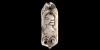 Silver Strap End with Bust Silver Strap End with Bust