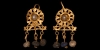 Gold Earrings with Pearl Drops Gold Earrings with Pearl Drops