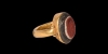 Gold Ring with Banded Cabochon Gold Ring with Banded Cabochon