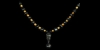 Gold-in-Glass and Jet Bead Necklace Gold-in-Glass and Jet Bead Necklace