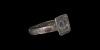 Silver Wedding Ring with Facing Bust Silver Wedding Ring with Facing Bust