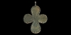 Inscribed Lobe Cross Pendant Inscribed Lobe Cross Pendant