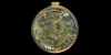 Gold in Glass Medallion with Constantine and Elena Gold in Glass Medallion with Constantine and Elena