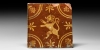 Glazed Tile with Lion Rampant Glazed Tile with Lion Rampant