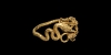 Gold Ring with Snake Catching a Mouse Gold Ring with Snake Catching a Mouse