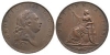 George III - 1788 - Soho Droz Pattern Copper Halfpenny George III - 1788 - Soho Droz Pattern Copper Halfpenny
