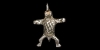 Silver Splayed Tortoise Amulet Silver Splayed Tortoise Amulet