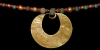 Bead Necklace with Lunar Pendant Bead Necklace with Lunar Pendant