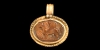 Gold Pendant with Gryphon Gemstone Gold Pendant with Gryphon Gemstone