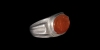 Silver Marriage Ring with Portrait Gemstone Silver Marriage Ring with Portrait Gemstone