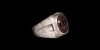 Gemstone with Kufic Inscription in Silver Ring Gemstone with Kufic Inscription in Silver Ring