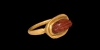Boar Gemstone in Gold Ring Boar Gemstone in Gold Ring