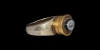 Gold Electrum Ring with Banded Agate Gemstone Gold Electrum Ring with Banded Agate Gemstone