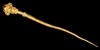 Gold Hair Pin with Cabochon Garnet Gold Hair Pin with Cabochon Garnet