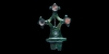 Bronze Enamelled Brooch Finial Bronze Enamelled Brooch Finial