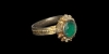 Silver-Gilt Ring with Green Cabochon Silver-Gilt Ring with Green Cabochon