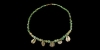 Green Glass Bead, Coin and Shell Necklace Green Glass Bead, Coin and Shell Necklace