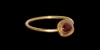 Gold Ring with Garnet Insert Gold Ring with Garnet Insert