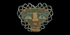Glazed Composition Mummy Bead Mask Glazed Composition Mummy Bead Mask