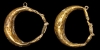 Gold Leech Earring Pair Gold Leech Earring Pair