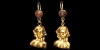 Gold Figural Earring Pair Gold Figural Earring Pair