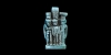 Glazed Composition Triad Amulet Glazed Composition Triad Amulet