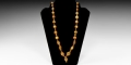 Roman Gold in Glass Bead Necklace