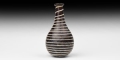 Roman White Trailed Aubergine Bottle