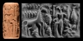 Western Asiatic Cylinder Seal with Standing God
