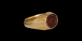Roman Gold Ring with Portrait Intaglio Gemstone