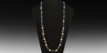 Roman Blue Glass Bead Necklace with Gold Spacers