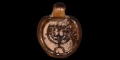 Roman Amber Glass Menorah Pendant