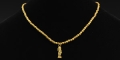 Greek Gold Bead and Figural Pendant Necklace