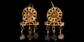 Roman Gold Earrings with Pearl Drops