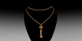 Roman Gold Chain Necklace with Pendant