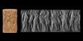 Western Asiatic Early Dynastic III Cylinder Seal with Contest Scenes