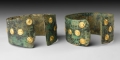 Western Asiatic Bracelet Pair with Gold Roundels